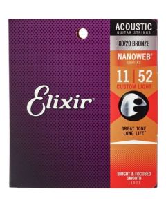 Elixir Nanoweb Custom Light Acoustic 11/52
