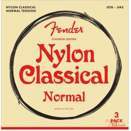 Струны FENDER Nylon Acoustic 100 Clear/Silver 3-Pack