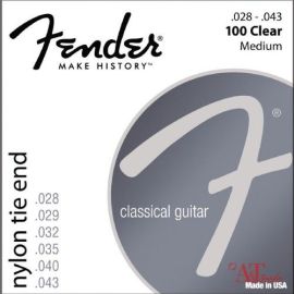 Cтруны FENDER Nylon Acoustic, 100 Clear/Silver